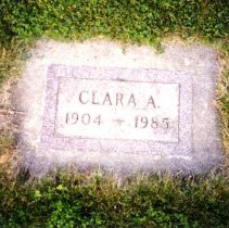 Gravestone: Clara A. Sprengeler, 1904-1985