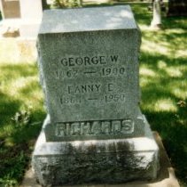George W. & Fanny E. Richards gravestone