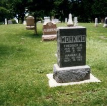 Fredrick W. & Hannah B. Working headstone