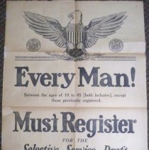 WWI Selective Service Draft poster