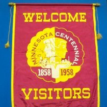 Minnesota Centennial banner, 1858-1958