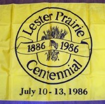 Lester Prairie, MN Centennial flag, 1886-1996