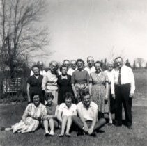 Group at anniversary of Fred and Hulda Voight. 1960