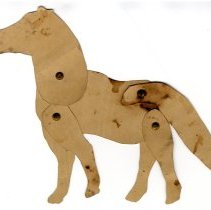 Cut paper horse