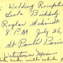 Wedding reception invitation