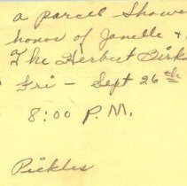 Parcel shower invitation