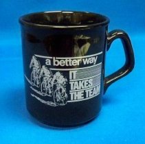 Black ceramic mug