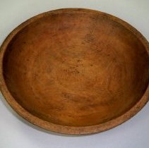 Shallow wooden bowl