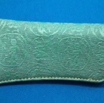 Blue vinyl eyeglass case