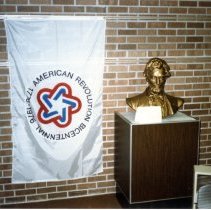 Bicentennial flag & Abraham Lincoln bust