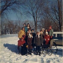Cutlar Family & sleigh/cutter, 1966