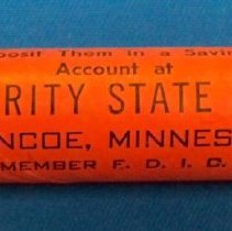 Cardboard tube dime holder