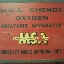 Chemox Oxygen Breathing Apparatus storage trunk