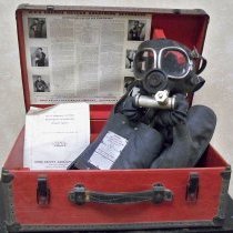 Chemox Oxygen Breathing Apparatus and storage trunk