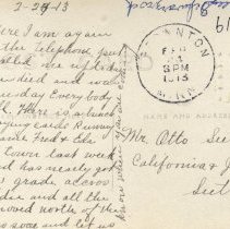 Main St N. Brownton, MN, 1913-reverse