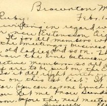 Message to Ruby Schwarze, 1928