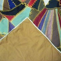 Crazy quilt, 1912, flannel backing
