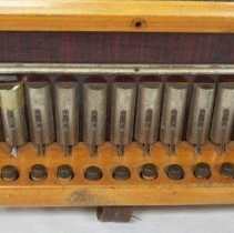 Accordion treble button detail