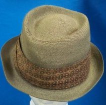 Men's grey straw hat
