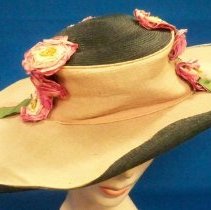 Black & Pink wide brim hat