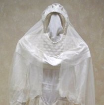 Wedding dress and veil