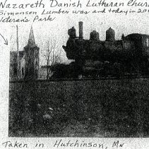Nazareth Danish Church & GN Locomotive, Hutchinson, MN