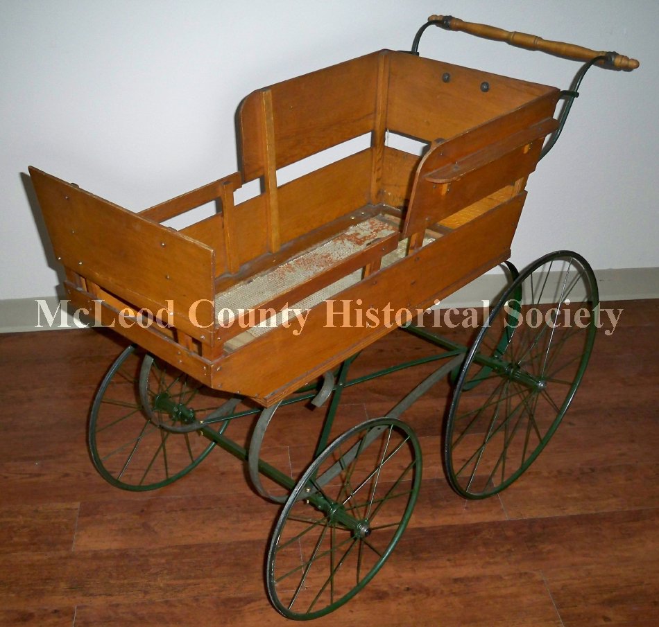 wooden baby cart