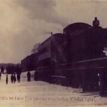 Train on Luce Line at Winsted Lake bridge