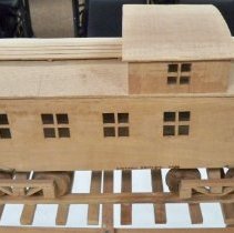 Wooden train caboose-Leonard Erickson