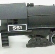 Wooden #551 locomotive and coal car-Leonard Erickson