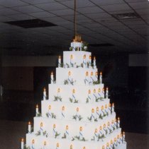 100-Candle Cake made of styrofoam
