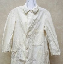 White cotton dust coat
