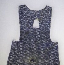 Blue dotted cotton cover-all apron