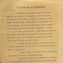 S. L. Fire Department Minutes, 1921-1932