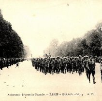 American Troops in Parade, Paris 4th of July 1918