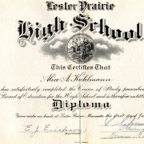 High School, Lester Prairie, MN-Alice Kuhlmann, Class of 1933