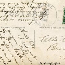 Soo R.R. Station on wheels, Crosby, ND-reverse