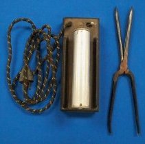 Curling iron and electric receiver