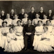 April 8, 1906 confirmation class, First Ev. Lutheran Church, Glencoe, MN