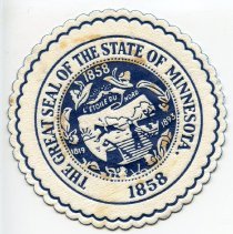 The Great Seal of the State of Minnesota paper coaster