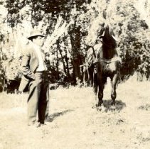 Homer Benjamin & his horse "Freddie"