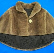 Brown fur cape