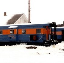 Dakota Rail caboose #1 in winter