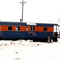 Dakota Rail caboose #1 in winter