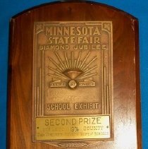 1934 second prize plaque