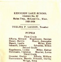 School District #57, McLeod County, MN, 1925-1926