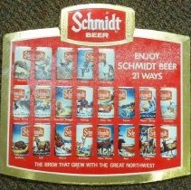 Schmidt Beer advertising sign-Les Kouba art