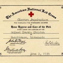 The American Red Cross, Eleanor Ingebretson, 1933