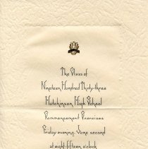 Class of 1933 HHS graduation announcement