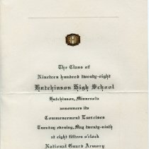 Class of 1928 graduation announcement & calling card